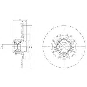 DELPHI BG9114RSC Тормозной диск