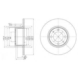 DELPHI BG2176 Тормозной диск
