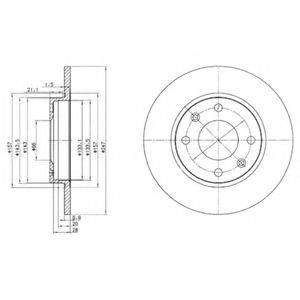 DELPHI BG2213 Тормозной диск