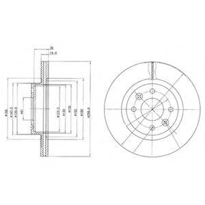 DELPHI BG2283 Тормозной диск