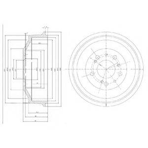 DELPHI BF153 Тормозной барабан