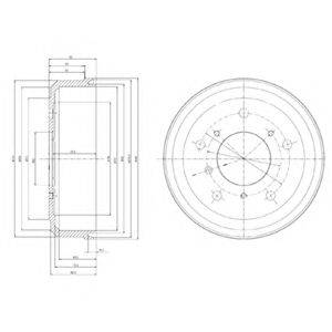 DELPHI BF166 Тормозной барабан