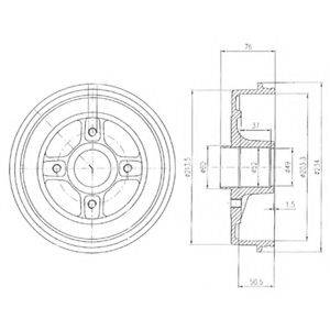 DELPHI BF281 Тормозной барабан