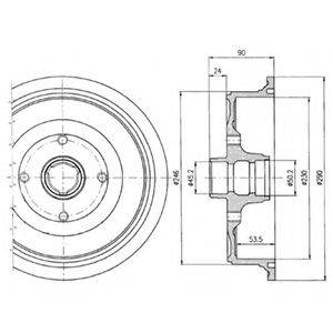 DELPHI BF284 Тормозной барабан