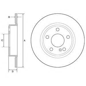 DELPHI BG4555C Тормозной диск