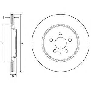 DELPHI BG4643C Тормозной диск