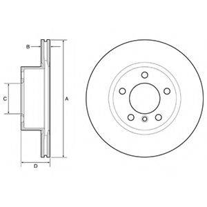 DELPHI BG4645C Тормозной диск