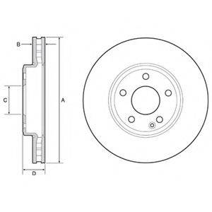 DELPHI BG4646C Тормозной диск