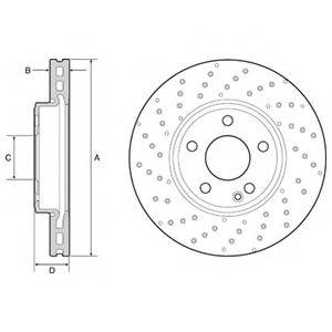 DELPHI BG4657C Тормозной диск