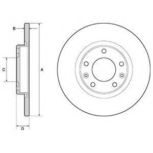 DELPHI BG4661C Тормозной диск