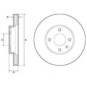 DELPHI BG4671C Тормозной диск