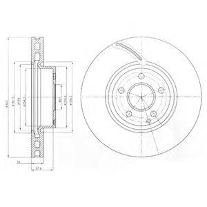 DELPHI BG9075C Тормозной диск