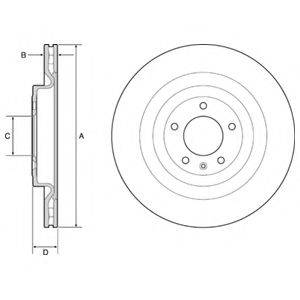 DELPHI BG9126C Тормозной диск