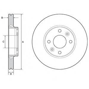 DELPHI BG4459C Тормозной диск