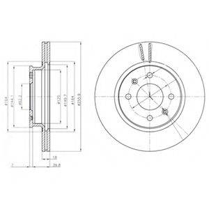 DELPHI BG4535C Тормозной диск