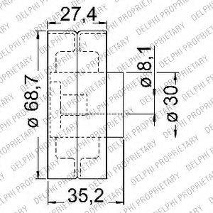 DELPHI KDB203 Комплект ремня ГРМ