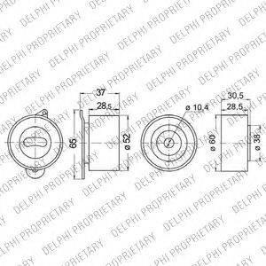 DELPHI KDB228 Комплект ремня ГРМ