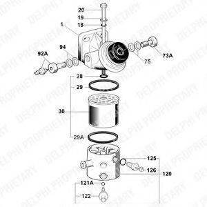 DELPHI 6260B682B Топливный фильтр