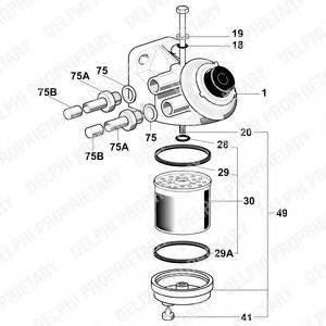 DELPHI 6260B741B Топливный фильтр