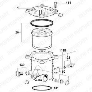 DELPHI 6350012 Корпус, фильтр очистки топлива