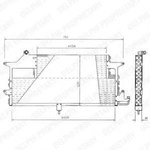 DELPHI TSP0225144 Конденсатор, кондиционер