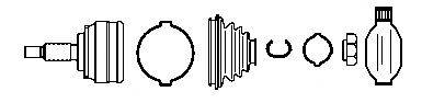 FARCOM 134522 Шарнирный комплект, приводной вал