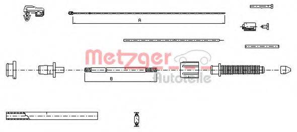 METZGER 100382 Тросик газа