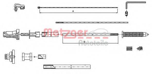 METZGER 101177 Тросик газа