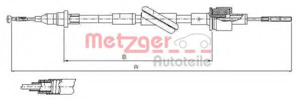 METZGER 102444 Трос, управление сцеплением