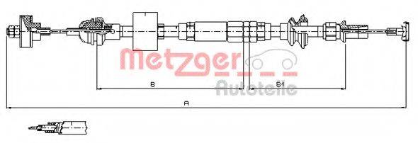 METZGER 103159 Трос, управление сцеплением