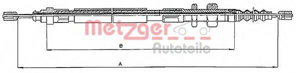 METZGER 104683 Трос, стояночная тормозная система