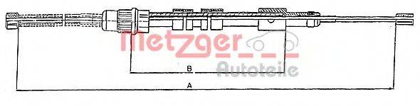 METZGER 106024 Трос, стояночная тормозная система