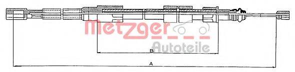 METZGER 10720 Трос, стояночная тормозная система