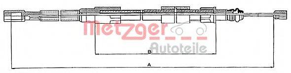 METZGER 107211 Трос, стояночная тормозная система