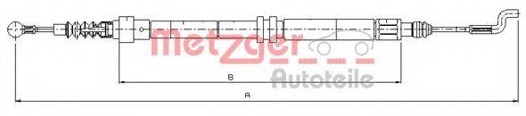 METZGER 107393 Трос, стояночная тормозная система