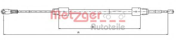 METZGER 109321 Трос, стояночная тормозная система