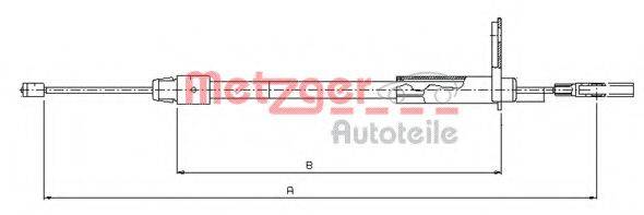 METZGER 109327 Трос, стояночная тормозная система