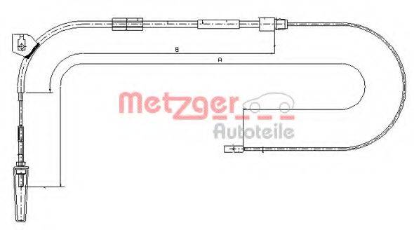 METZGER 109330 Трос, стояночная тормозная система