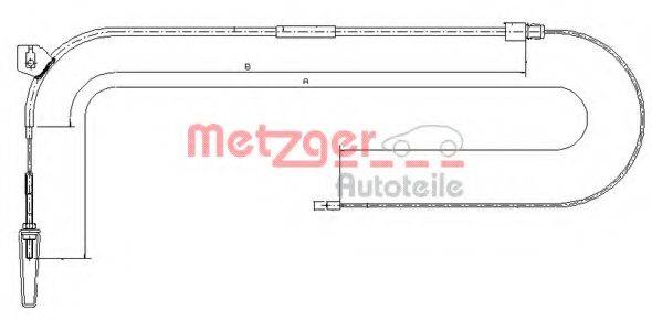 METZGER 109331 Трос, стояночная тормозная система