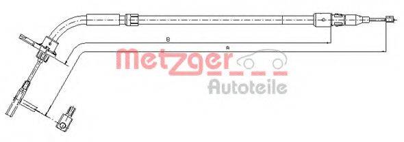 METZGER 109333 Трос, стояночная тормозная система