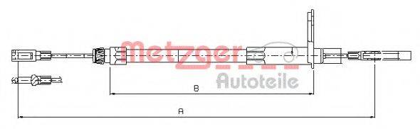 METZGER 109432 Трос, стояночная тормозная система