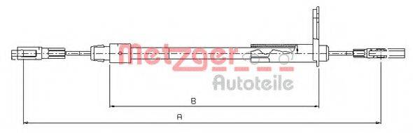 METZGER 109441 Трос, стояночная тормозная система