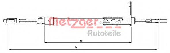 METZGER 109442 Трос, стояночная тормозная система