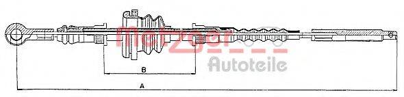 METZGER 109846 Трос, стояночная тормозная система