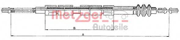 METZGER 109847 Трос, стояночная тормозная система