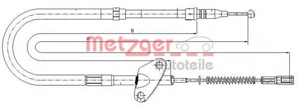 METZGER 109872 Трос, стояночная тормозная система
