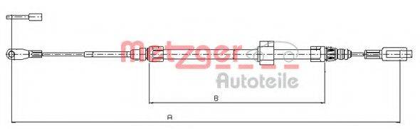 METZGER 109884 Трос, стояночная тормозная система