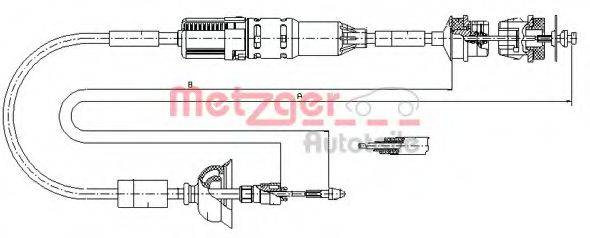 METZGER 113264 Трос, управление сцеплением