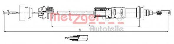 METZGER 113921 Трос, управление сцеплением