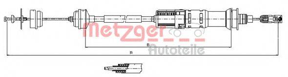METZGER 113923 Трос, управление сцеплением